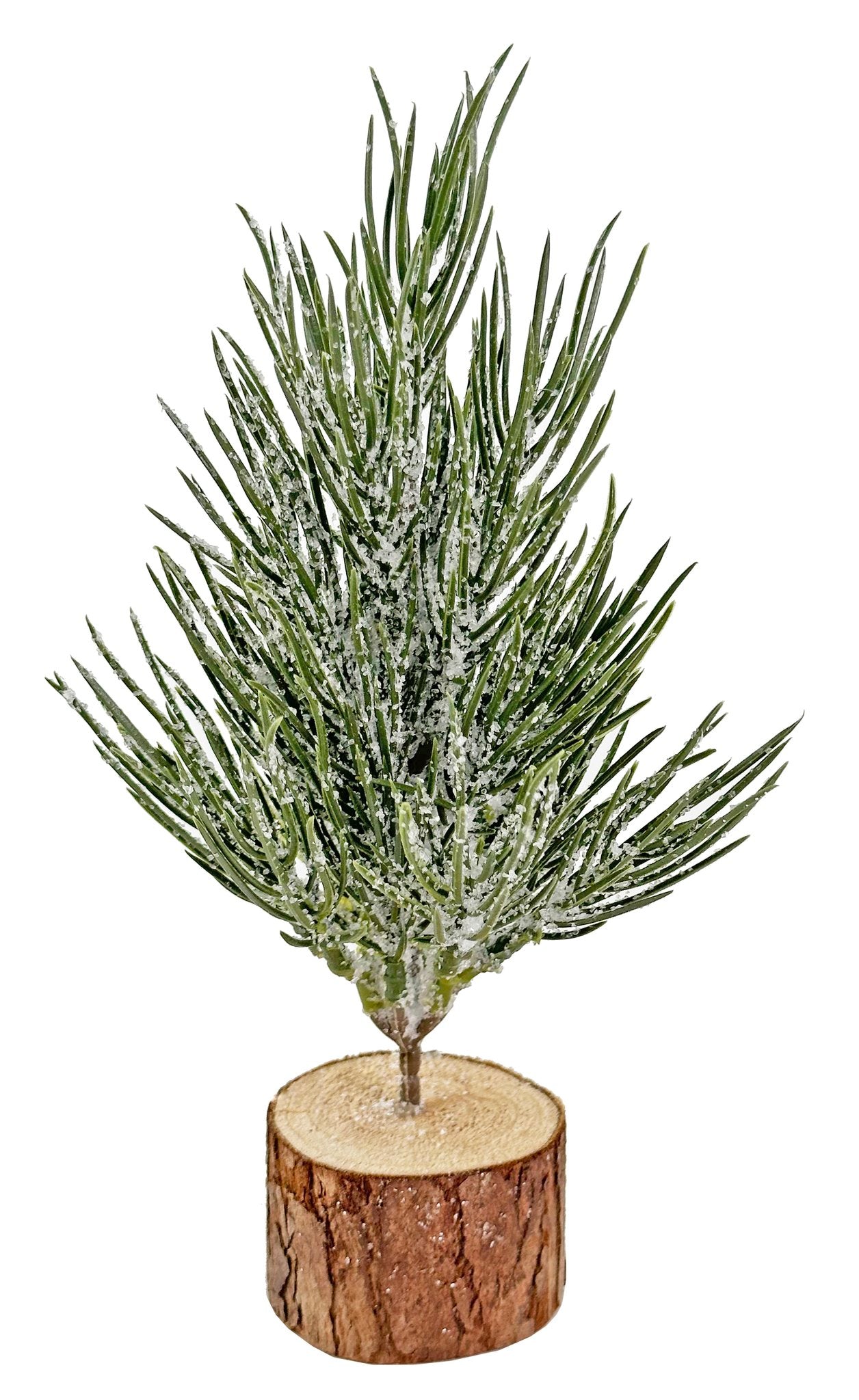 Pine tree iced wooden base 22cm
