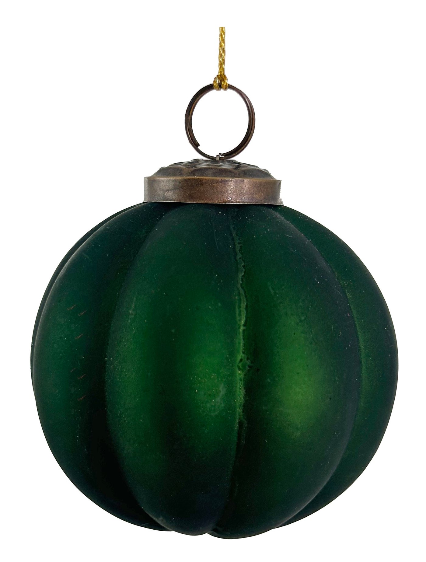 Glass lined ball mat green 8cm