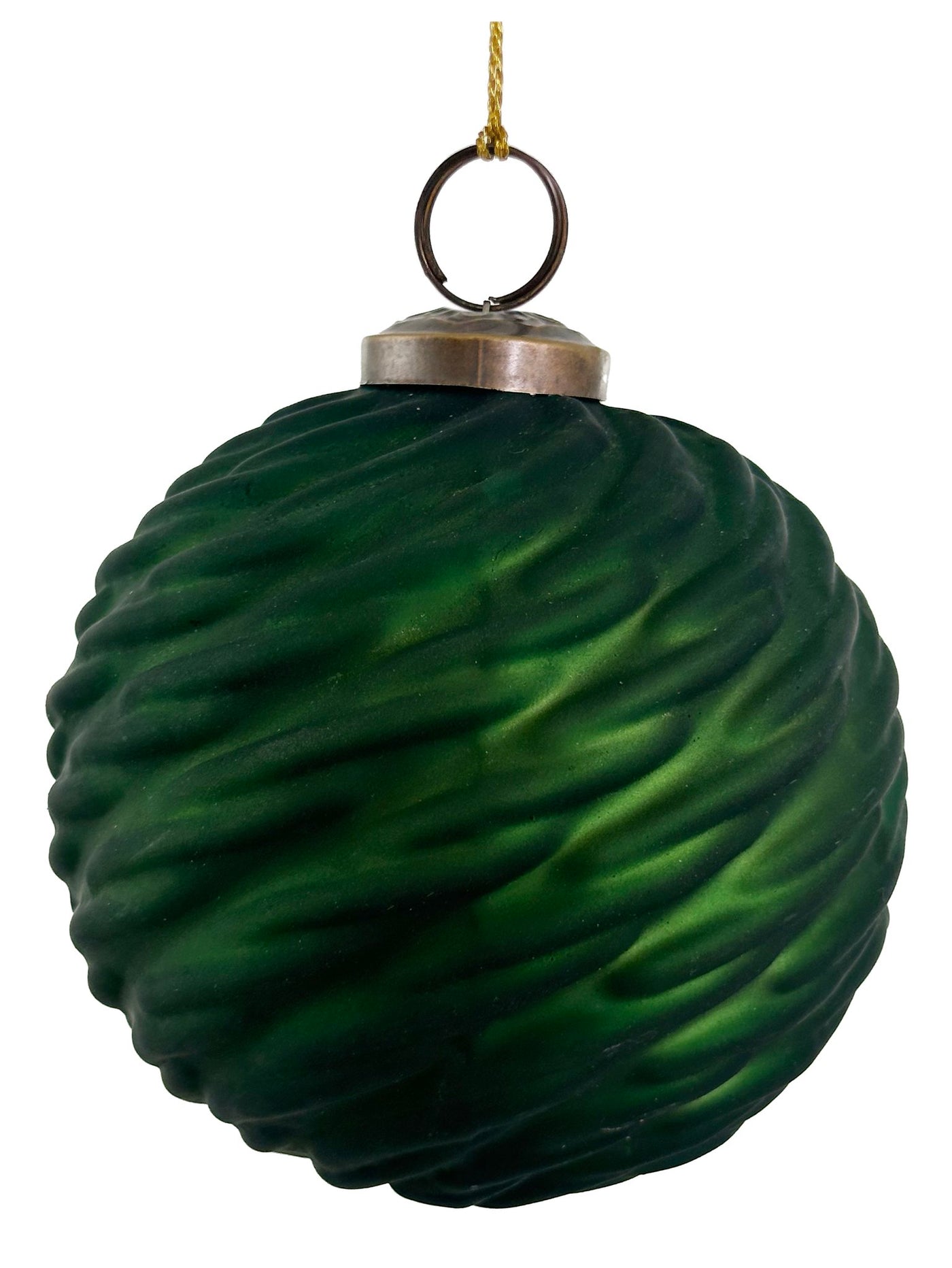 Glass ball woven mat green 10cm