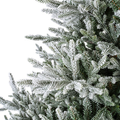 Norway Spruce Snowy - Green / White 8 FT