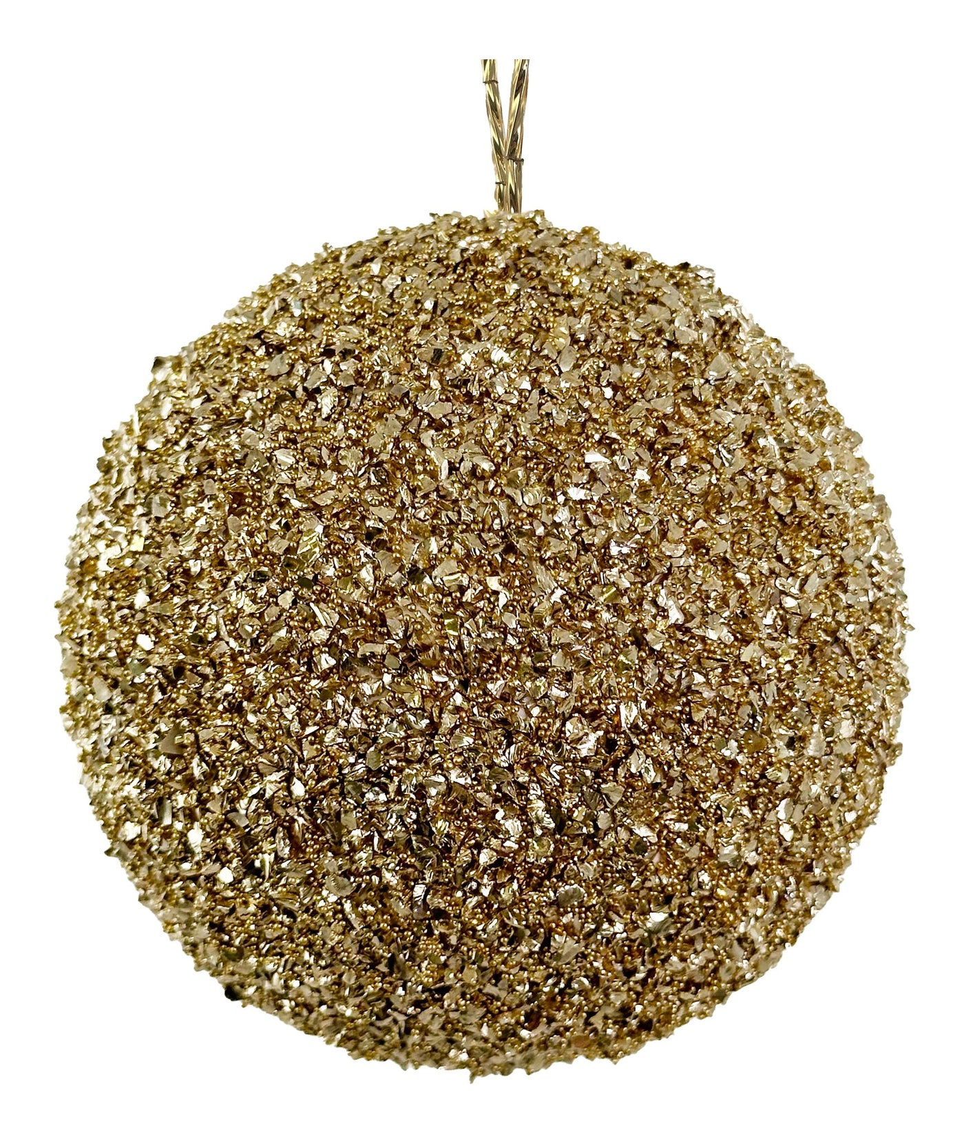 Bead glitter ball champagne 10cm