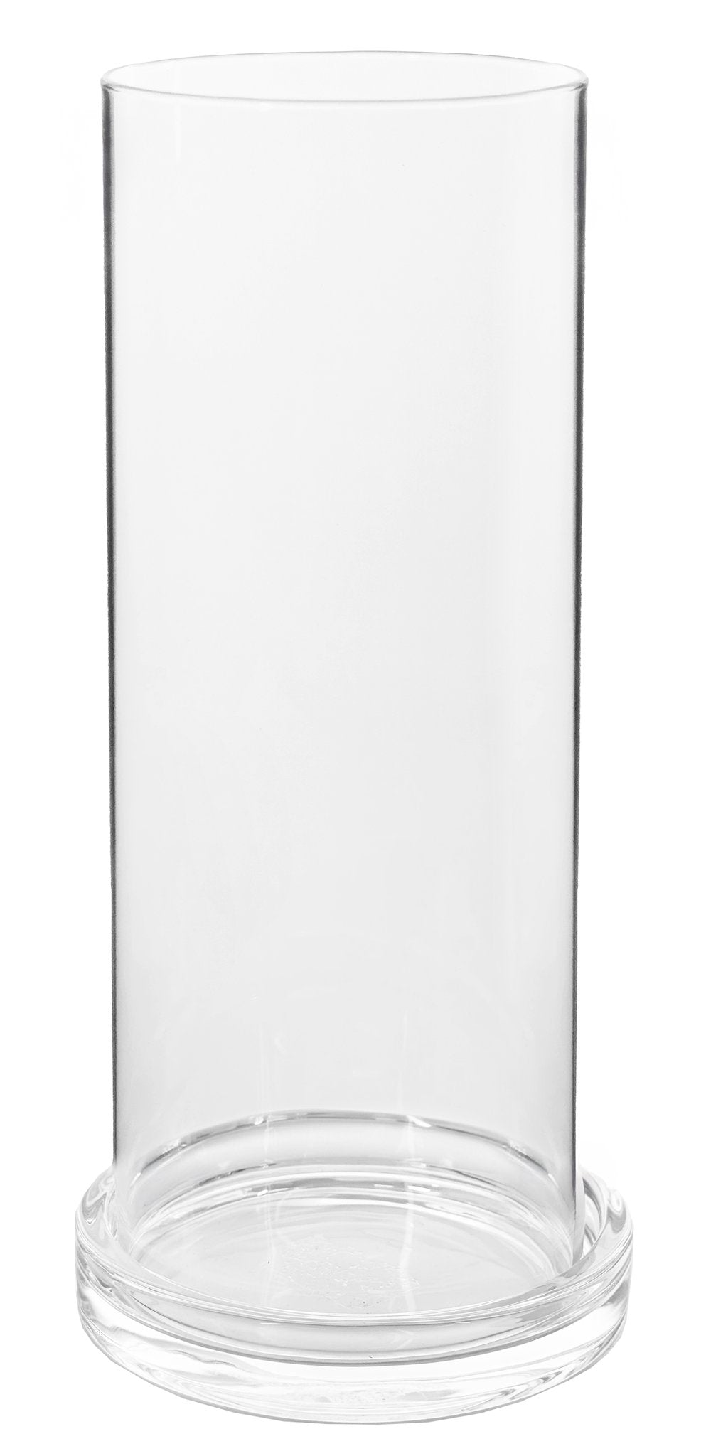 Glass plate with cylinder on top d12;h31cm