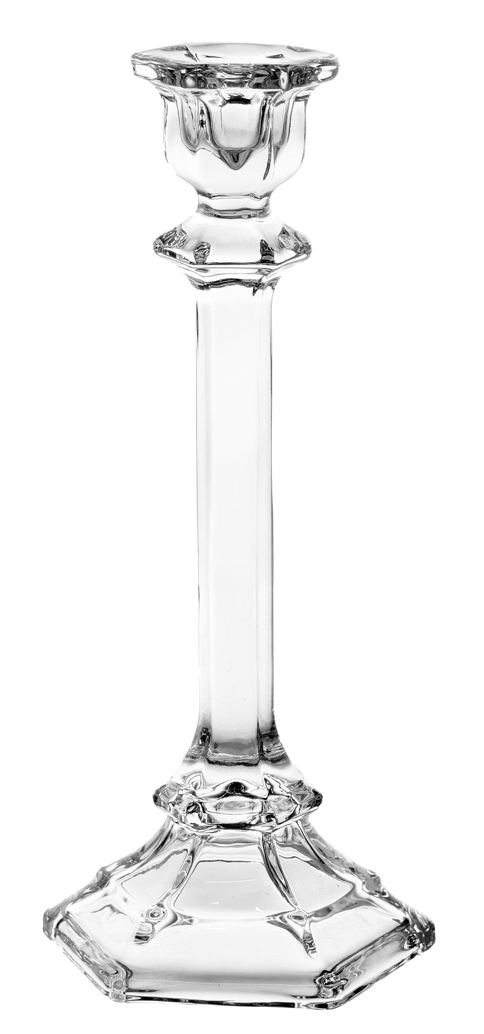 Glass pressed square CH clear 24cm