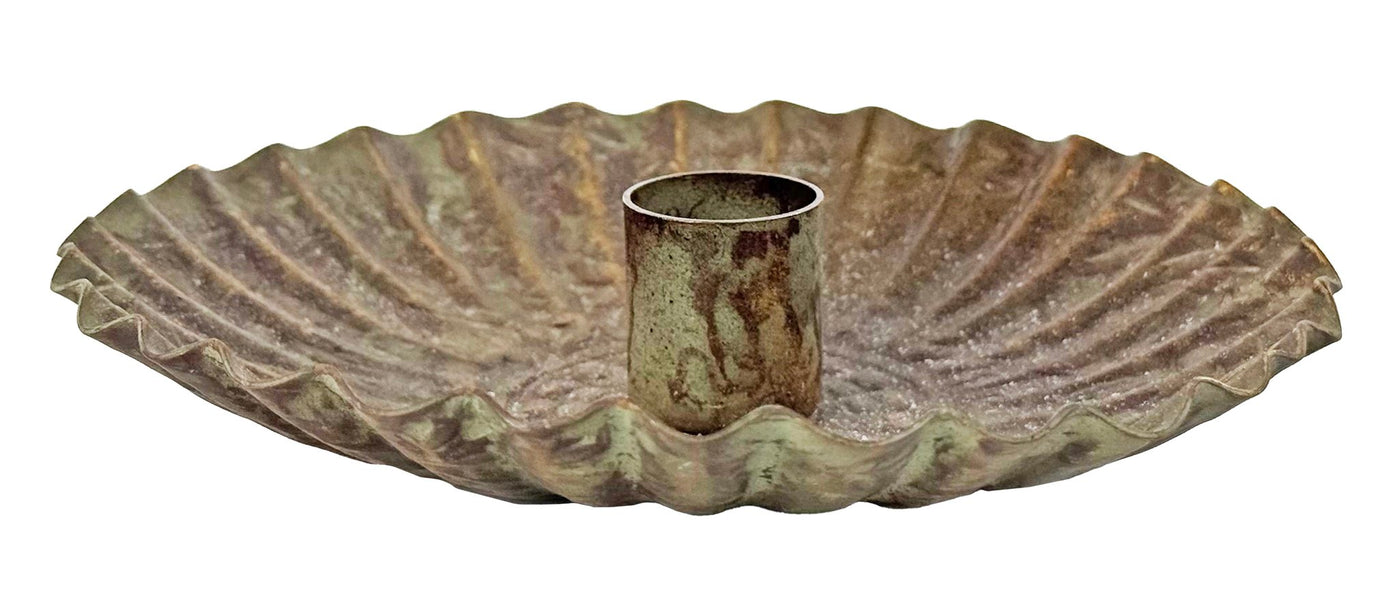 Metal lined plate with CH aged copper d14,5cm