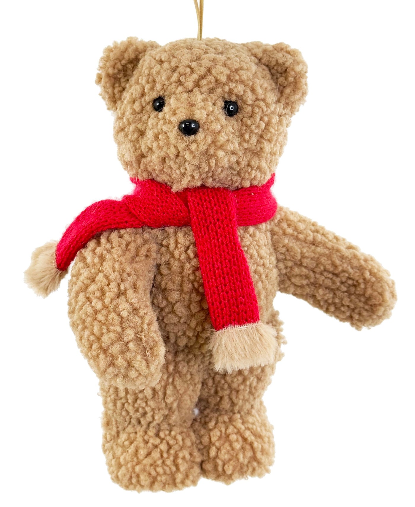 Bear ornament brown with scarf 26cm