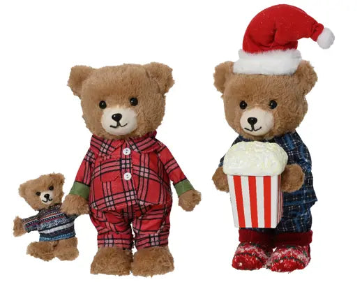 Bear Polyester Bear With Popcorn, Bear With Plush Bear 2Ass Assorted Large