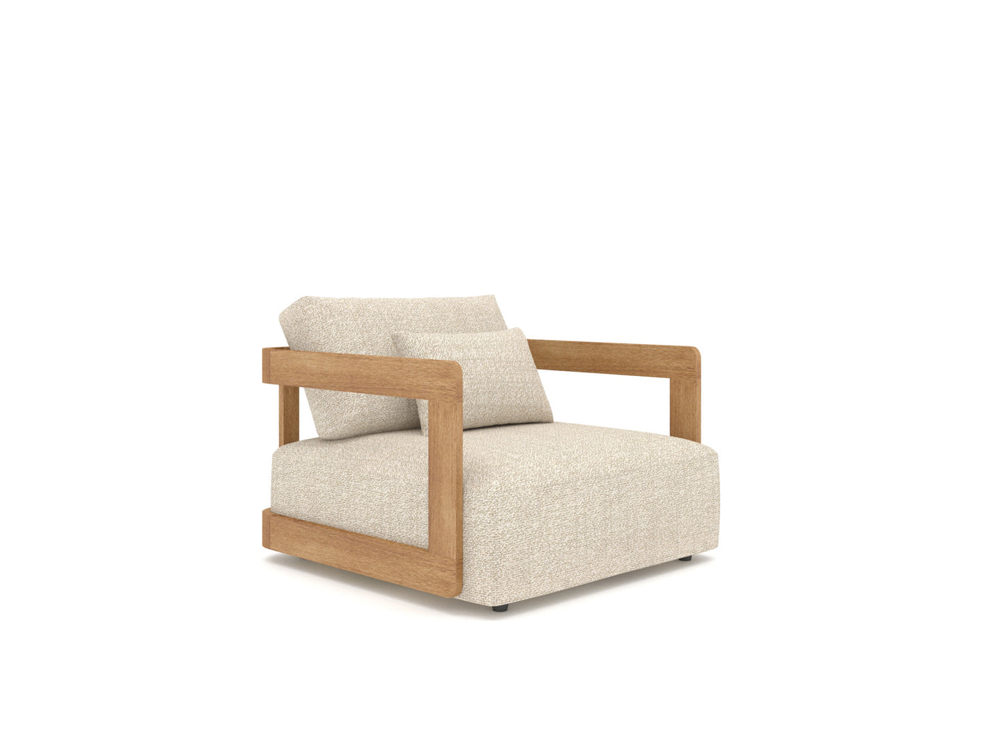 Rafa 1-Seat - Teak, Mario Siesta Ecru/Taupe + Cushions