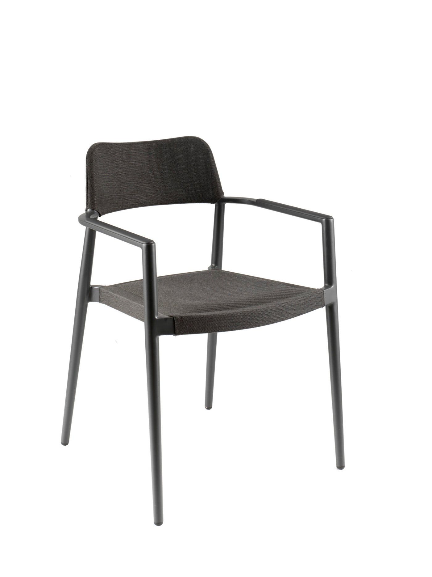 Chili Aluminum Stackable Armchair - Charcoal