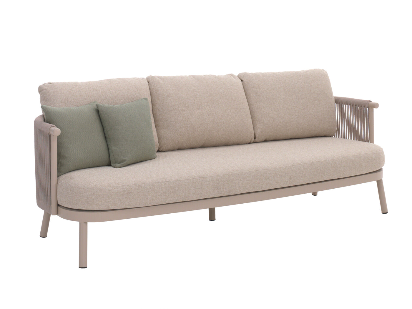 Mendoza 3-Seat Alu Sand Rope Beige + Cush
