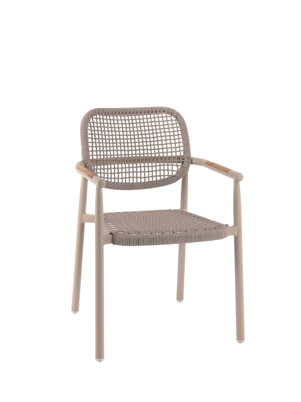 Midleton stacking chair alu lin rope beige teak ar