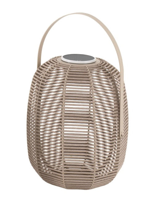 Solar lamp rope beige 39cm alu sand rope