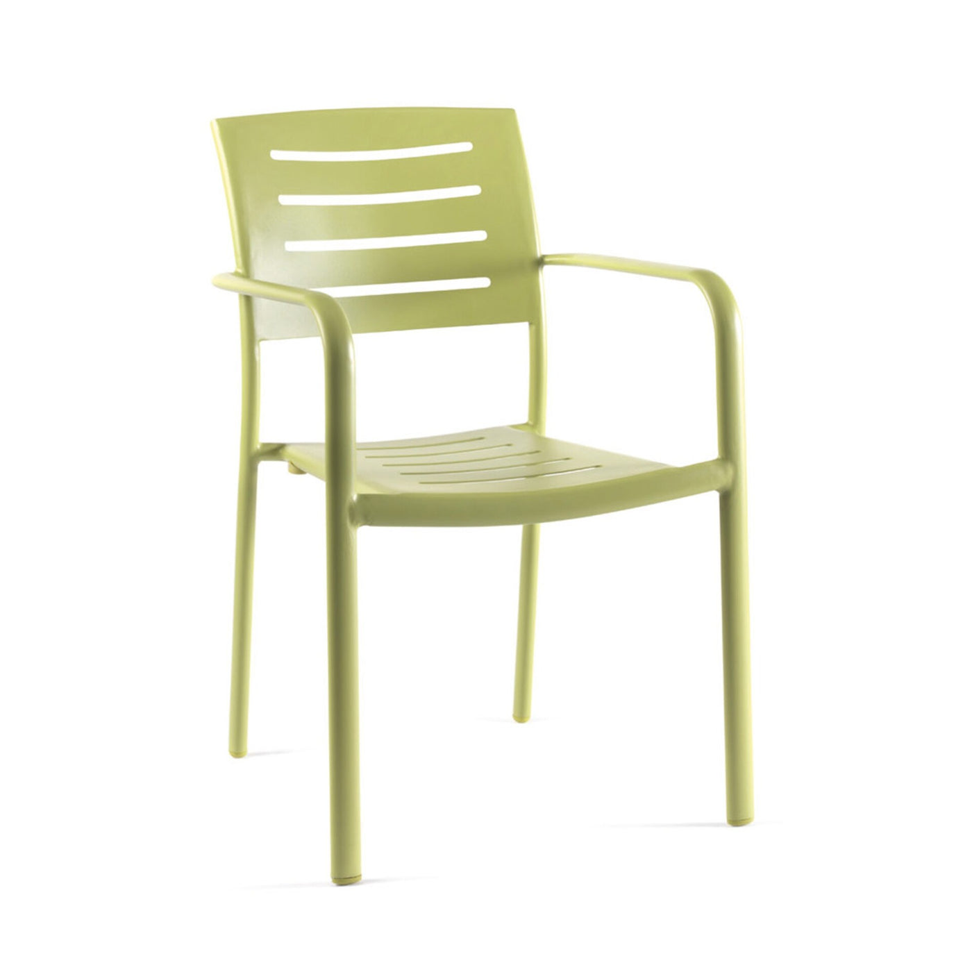Paris stacking chair full alu lime green