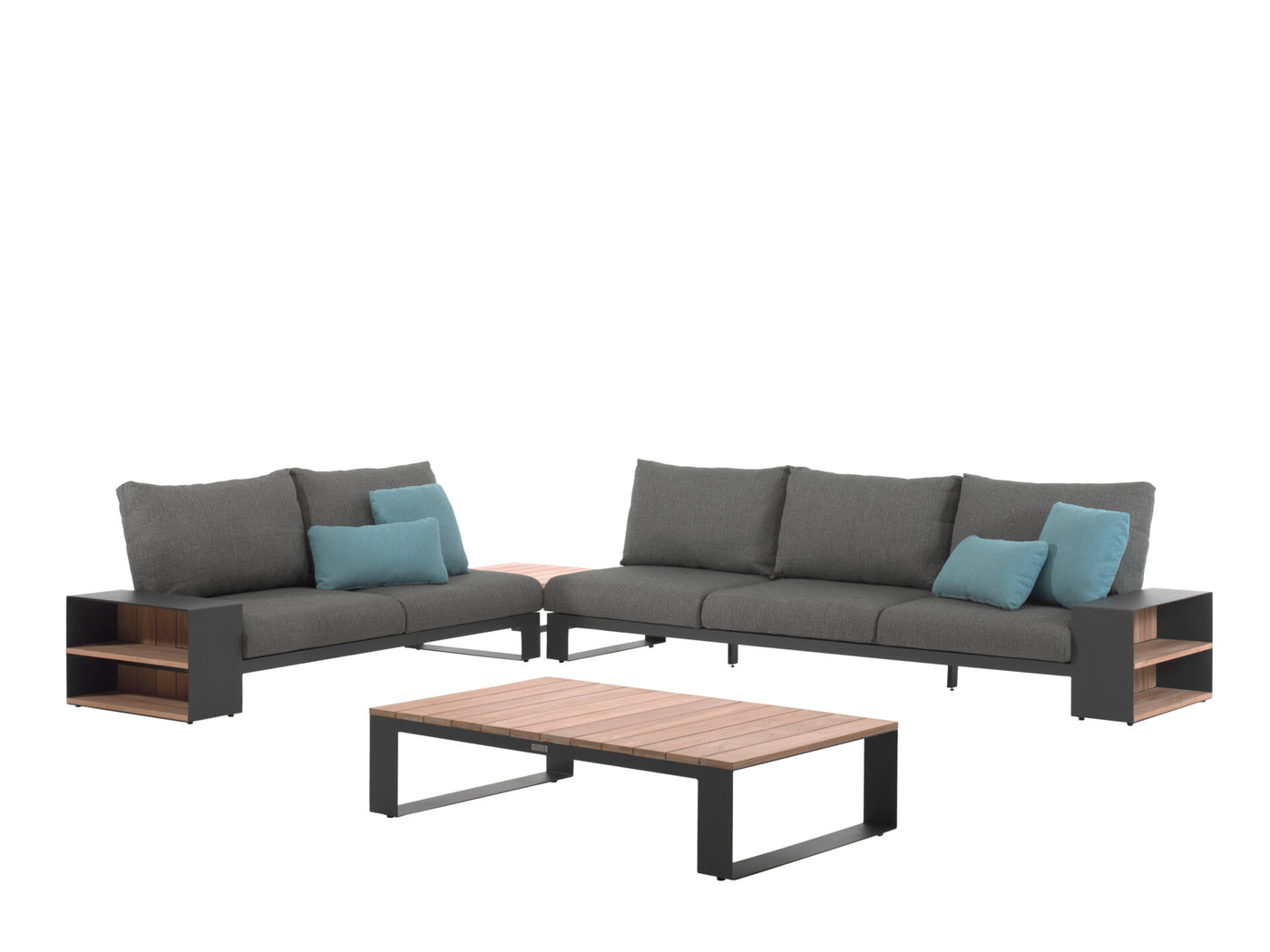 Vinica Lounge Set - Alu Charcoal + Cushion Sunproof