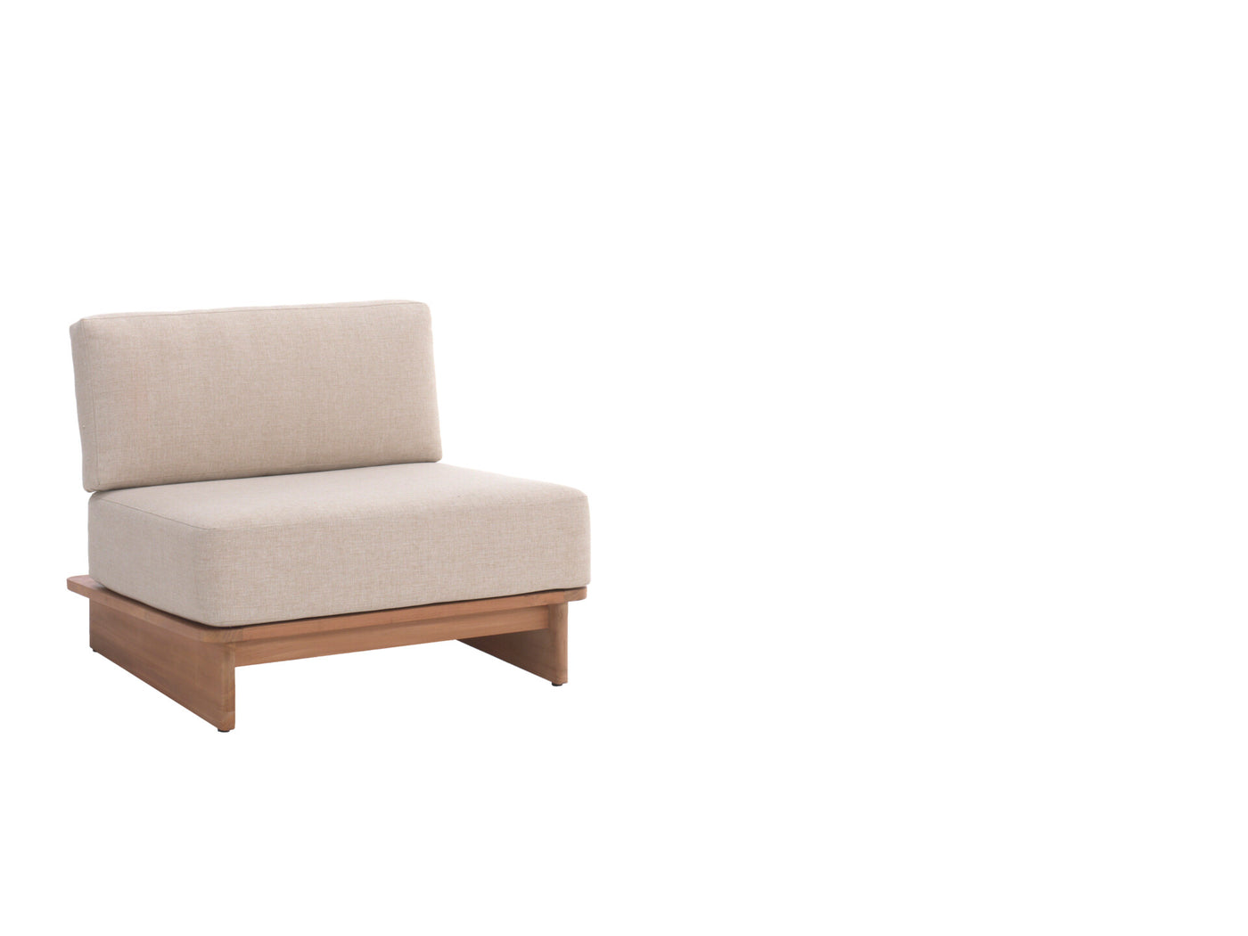 Djerba 1-seat lounge teak + cushions