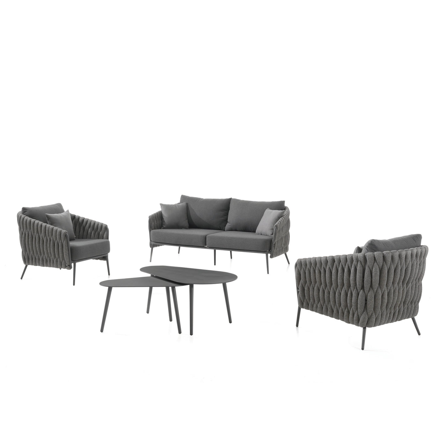 Vigo Lounge Set - Charcoal