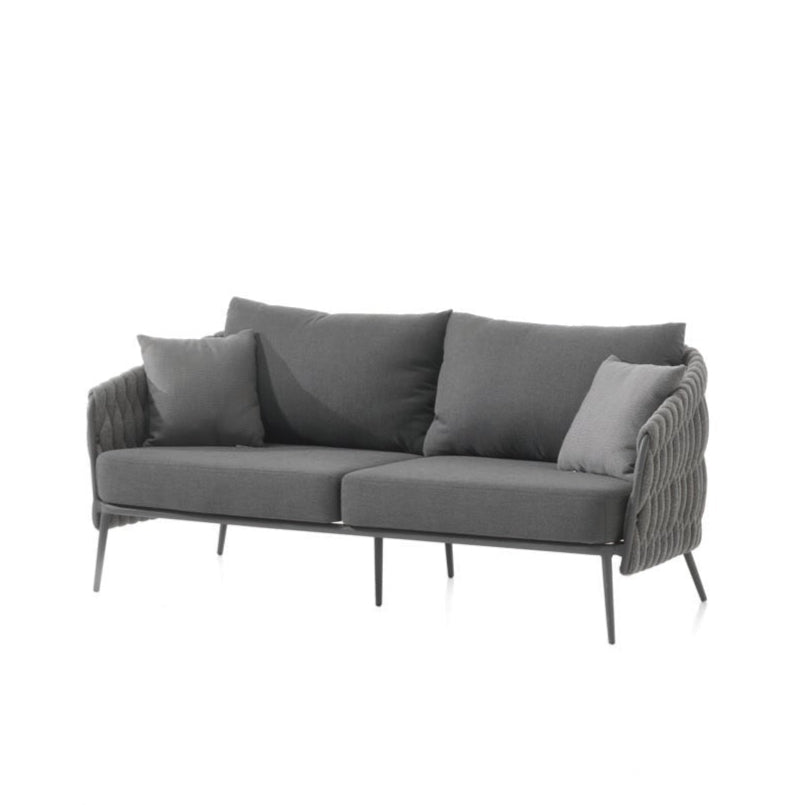 Vigo 2,5 seat alu charcoal sock 8cm cushion QDF