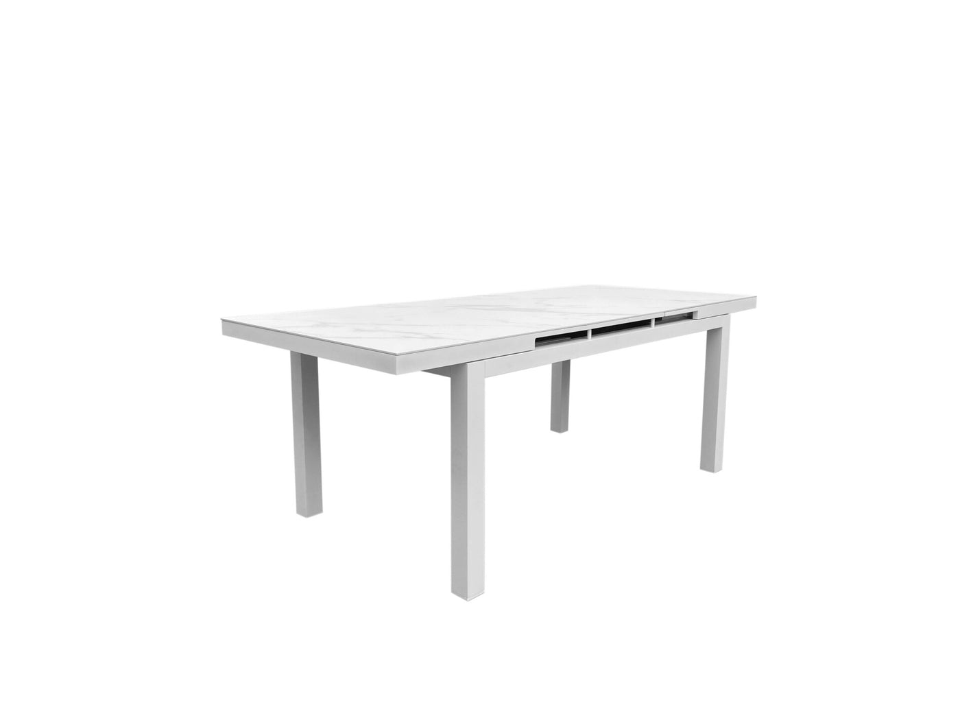 Coppi table 160/210x90 alu white cer white