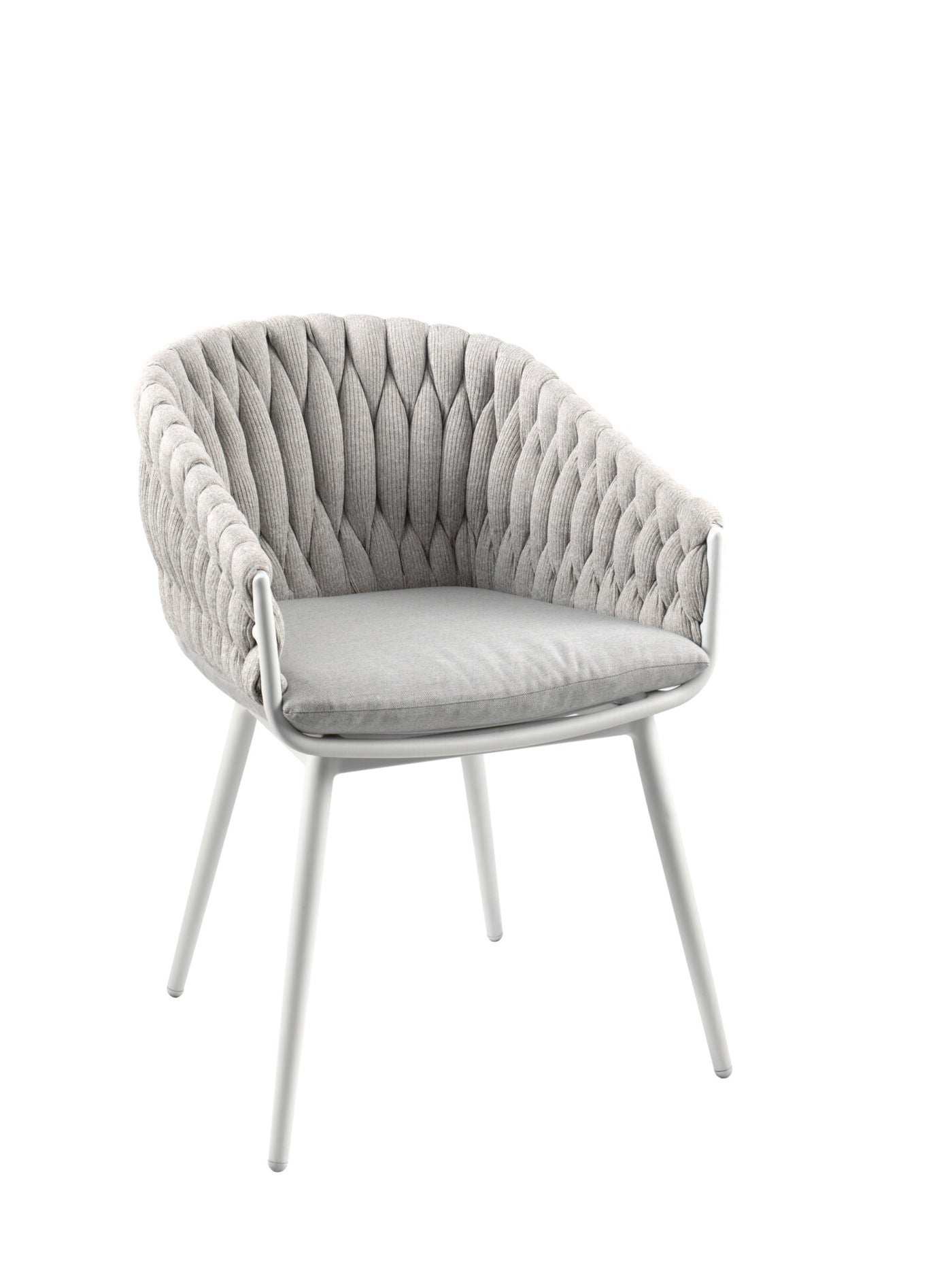 Vigo dining  chair alu white sock sunbrella grey