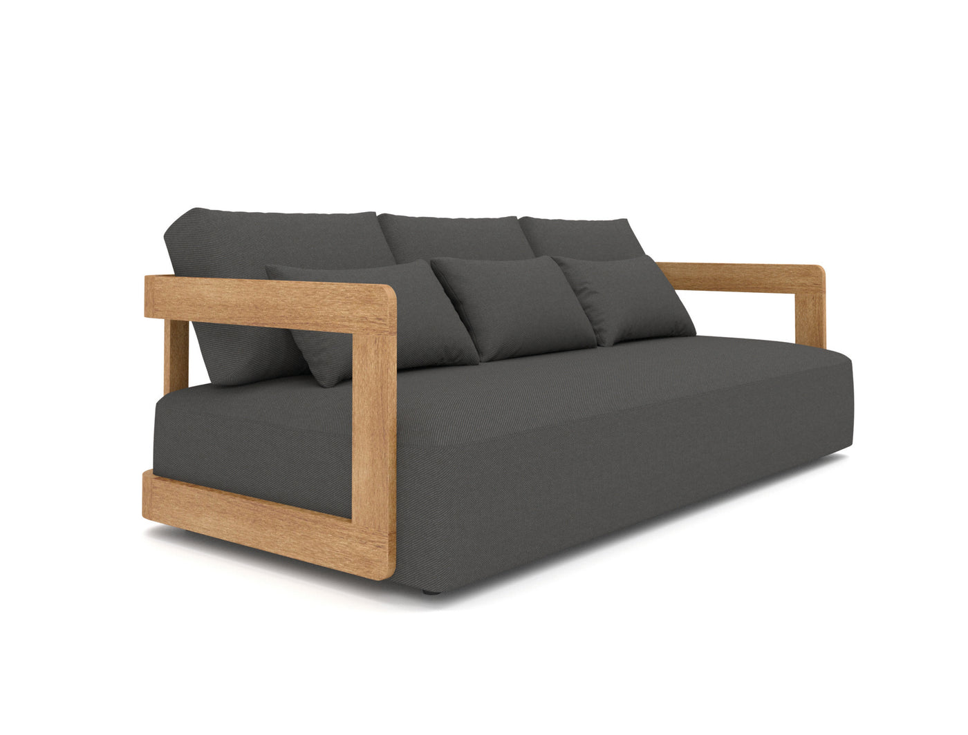 Rafa 3-Seat Armchair - Teak, Twittel Sacha + Cushions