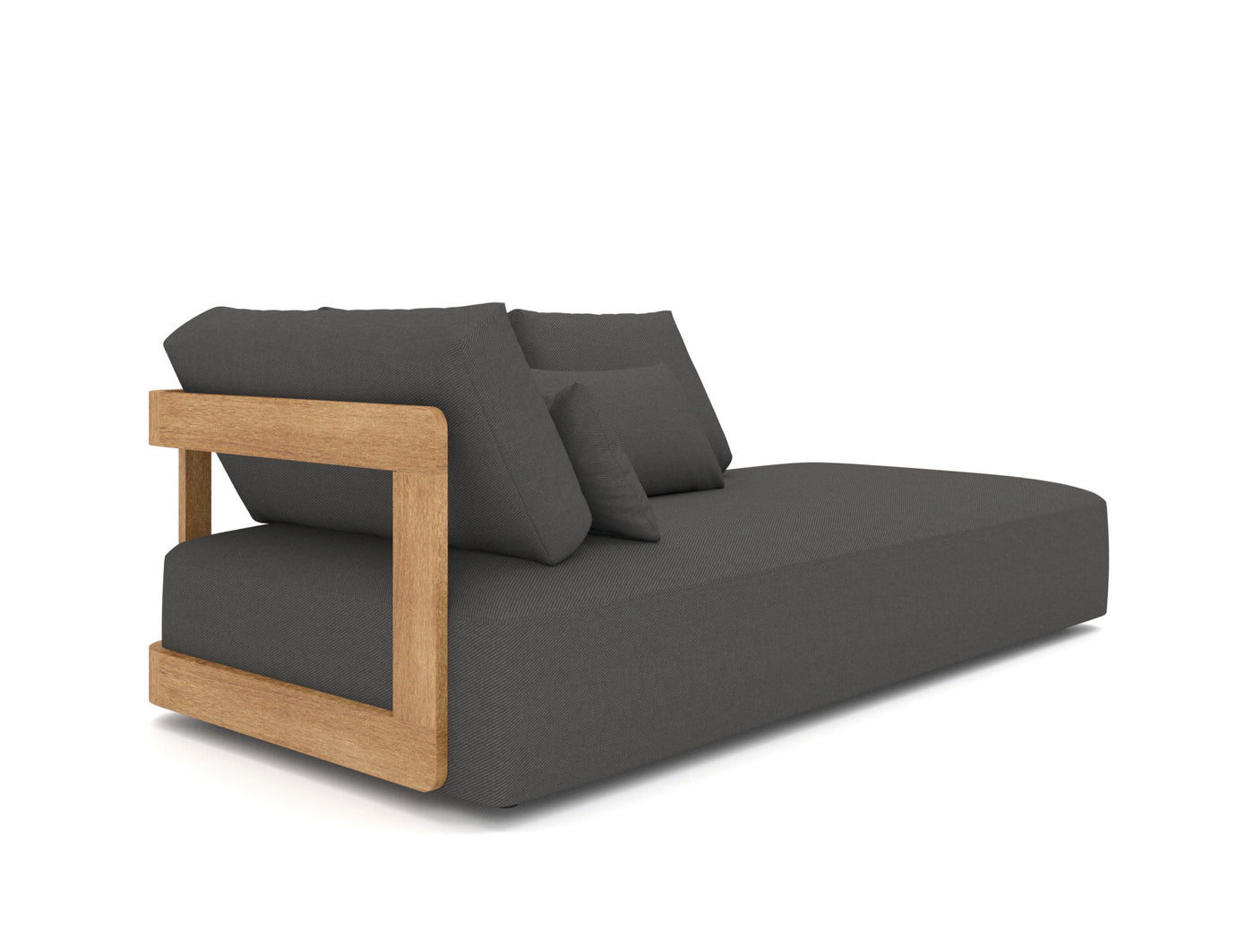 Rafa Longchair Left Arm - Teak, Twittel Sacha + Cushions