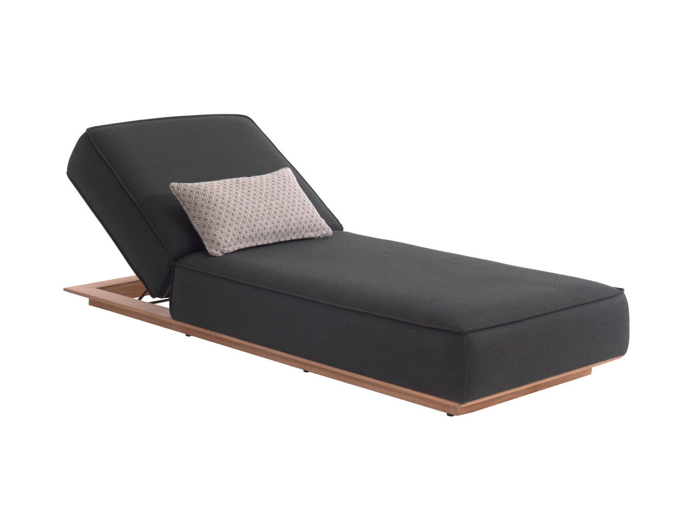 Juan sunlounger teak + cushion ecru