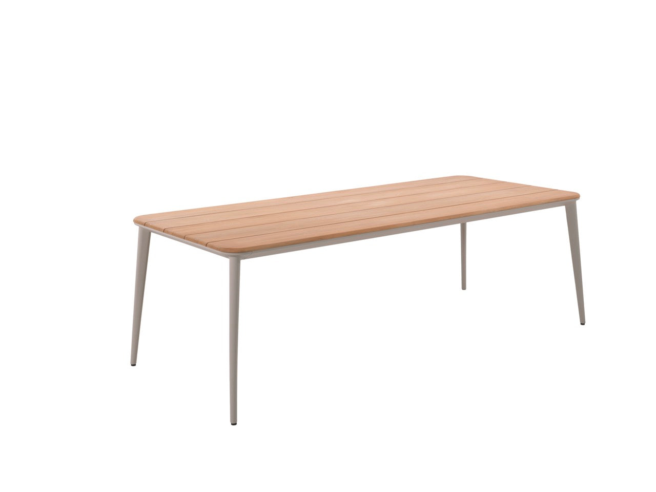 Jack dining table 240x100 alu linnen teak top