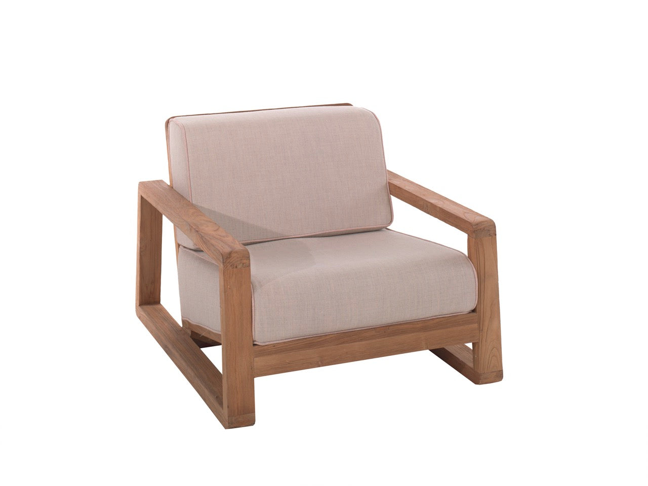London 1 seat recycled teak + cushions