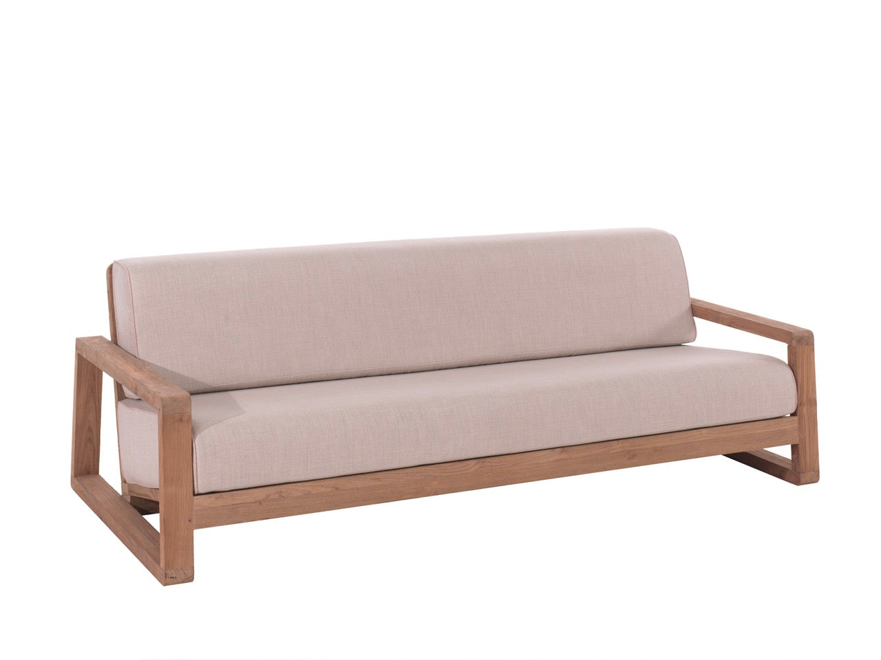 London 3-seat recycled teak+cushions