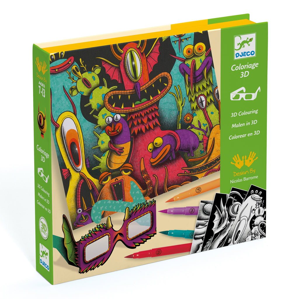 Art And Craft - Older Ones - Drawing And Colouring Funny Freaks 3D