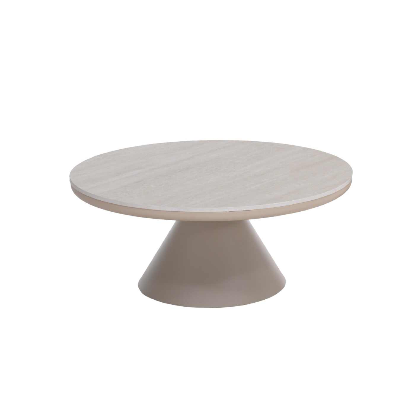 Diaz Round Coffee Table 90cm Ceramic Top - Linnen