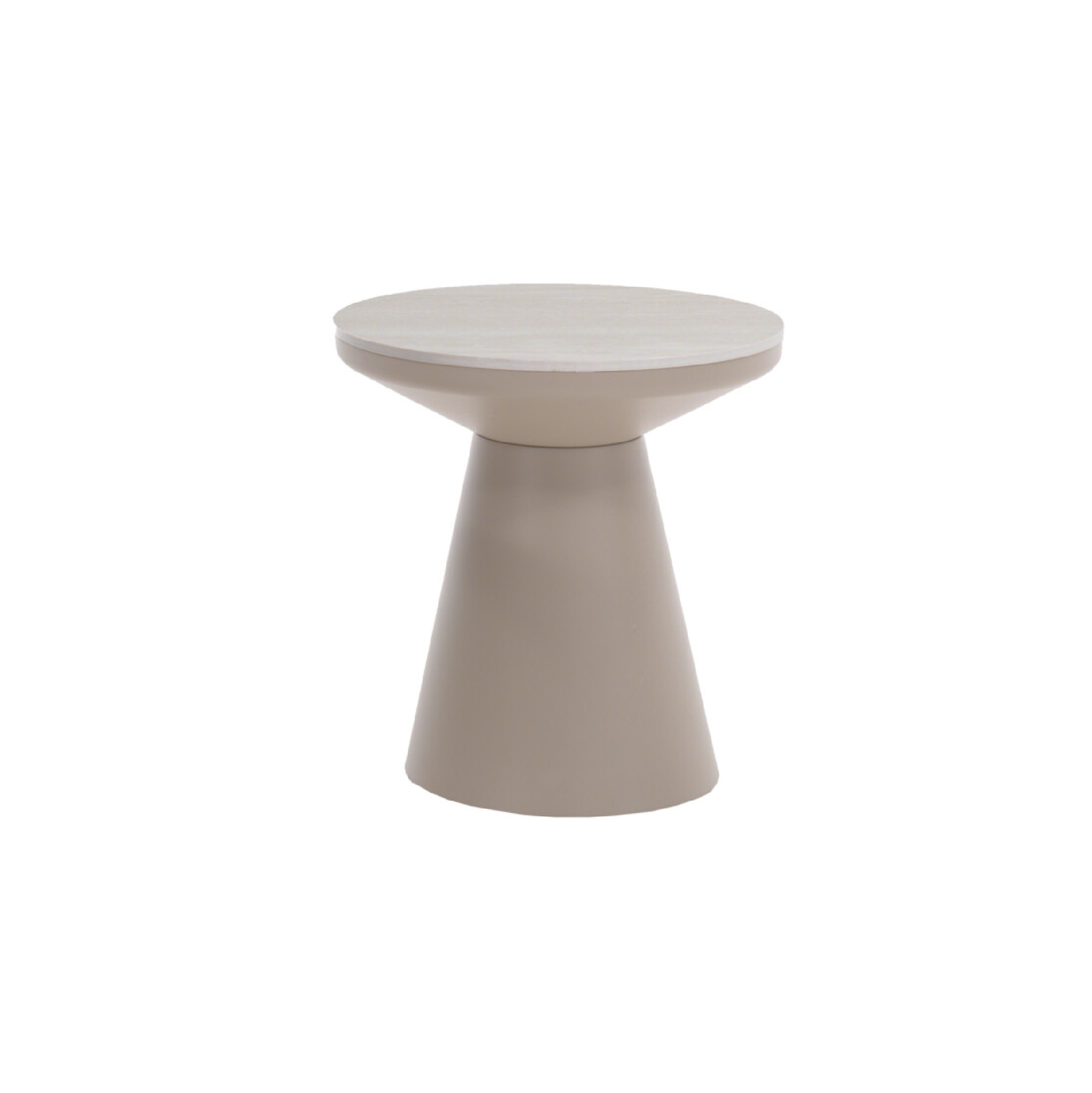 Diaz Round Coffee Table 50cm Ceramic Top - Linnen