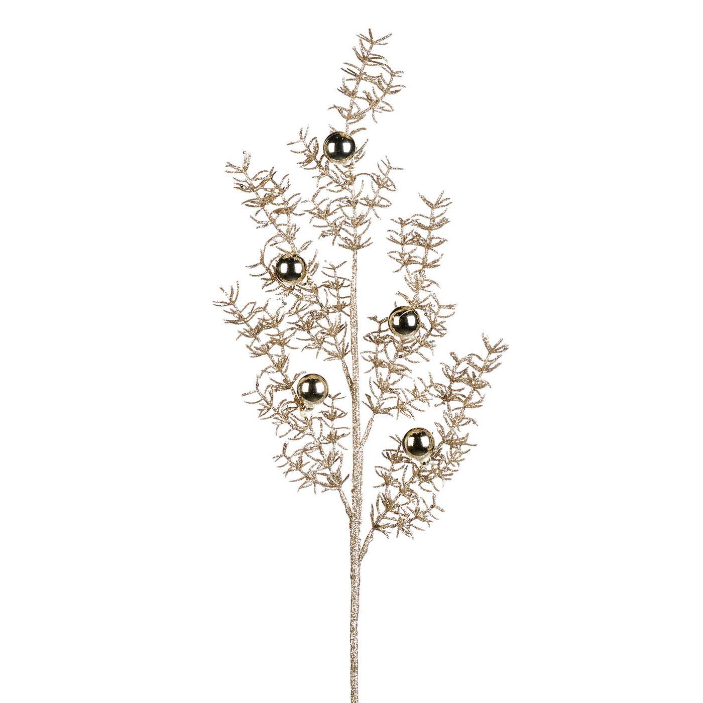 Glitter Pine / Ball Stem - Gold
