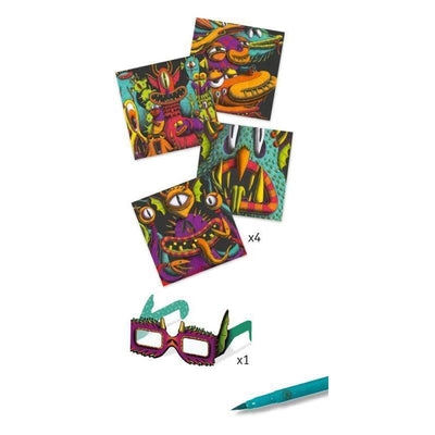 Art And Craft - Older Ones - Drawing And Colouring Funny Freaks 3D