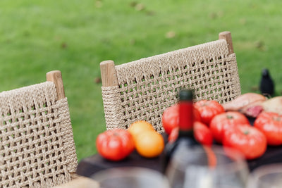 Menorca Dining Chair Recycled + Teak + Rope + Cush