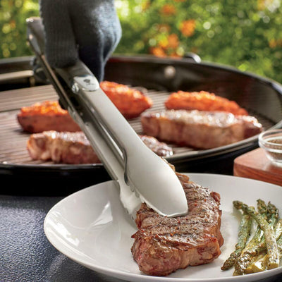 Premium Tongs - Stainless Steel, Black