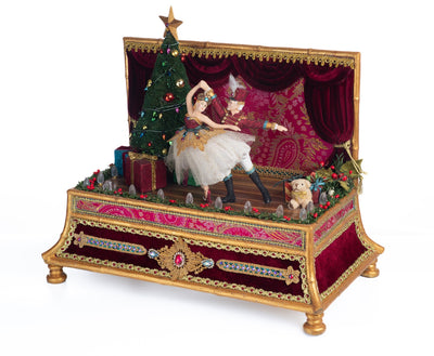 Nutcracker Hinged Box - Burgundy