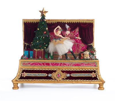 Nutcracker Hinged Box - Burgundy