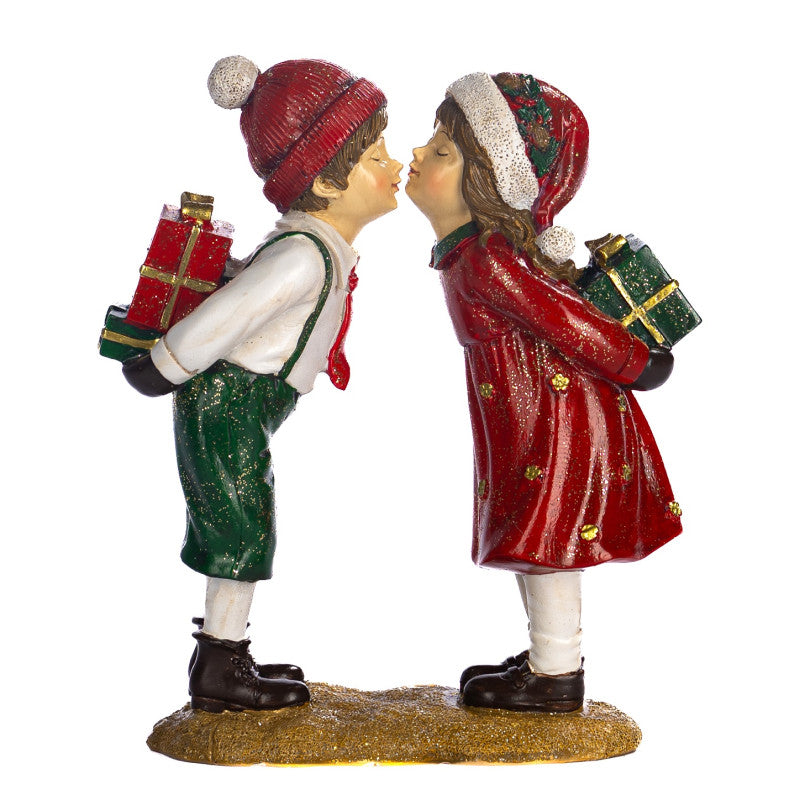 + Kiss. Xmas Kids W/Gifts Tt Rd/Grn/Wh 18Cm