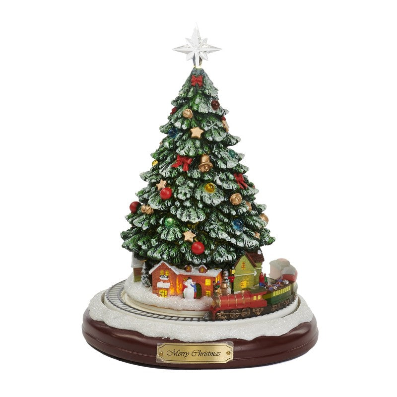LED Christmas Tree with Train - Green