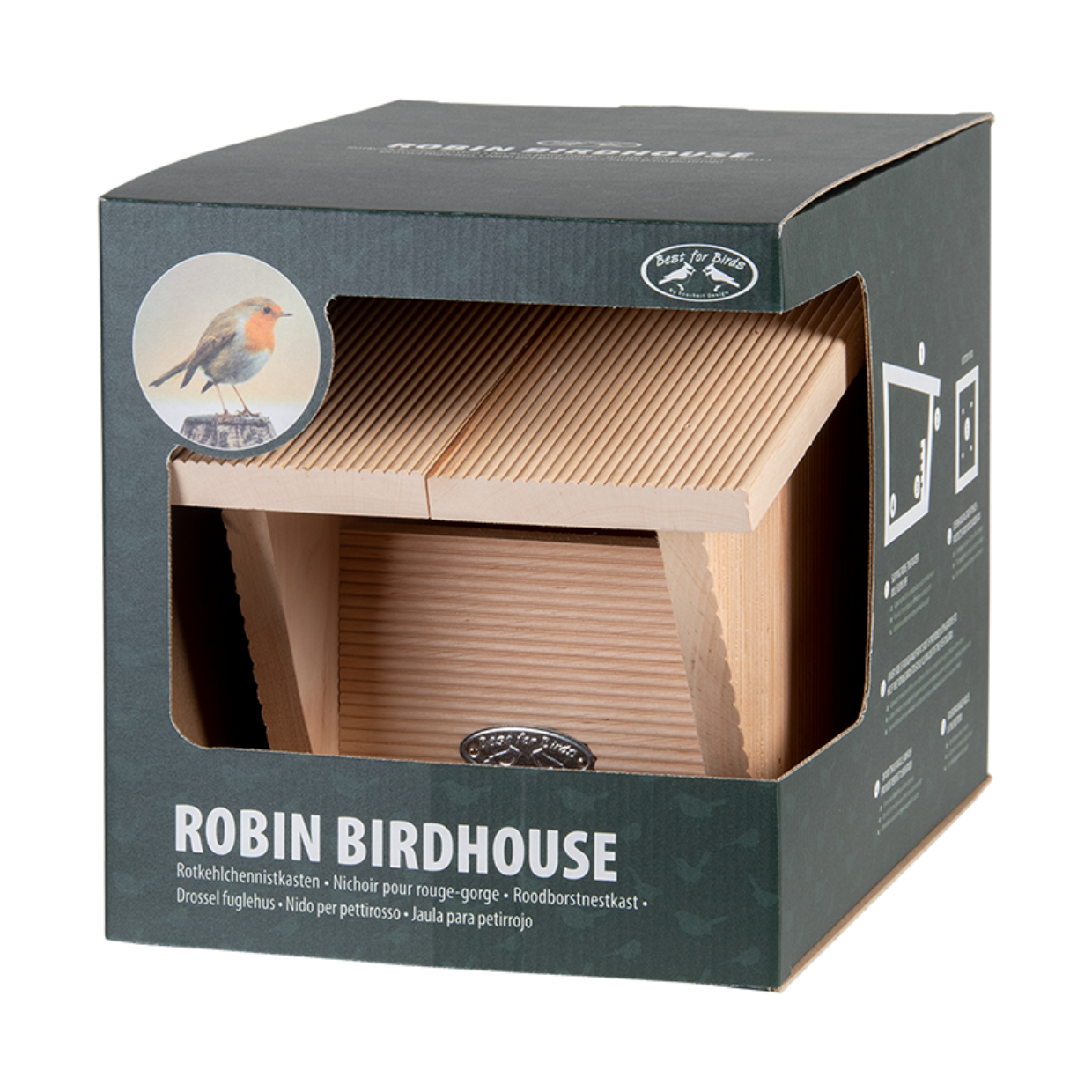 Bird House Robin In Giftbox