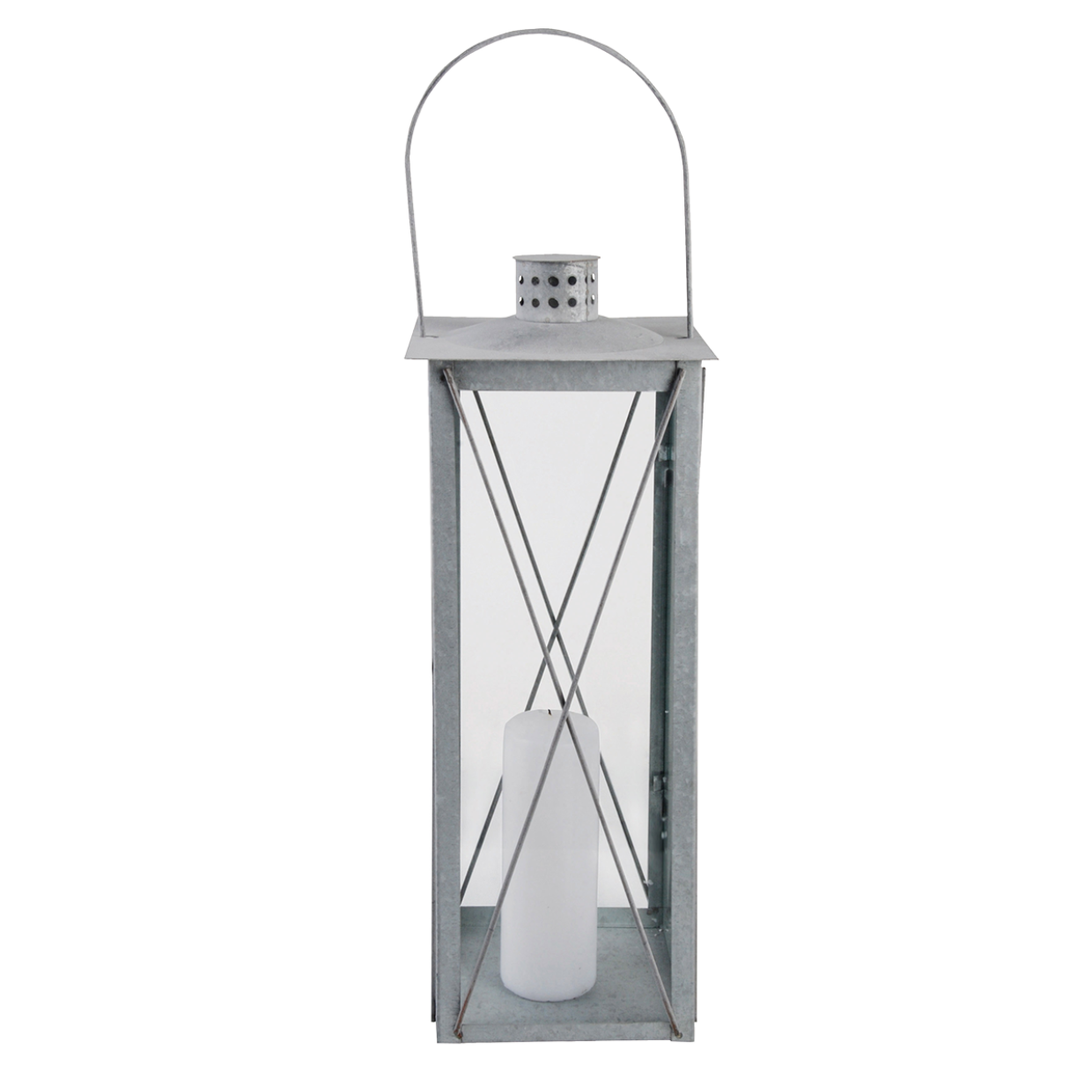 Old Zinc Lantern 50Cm