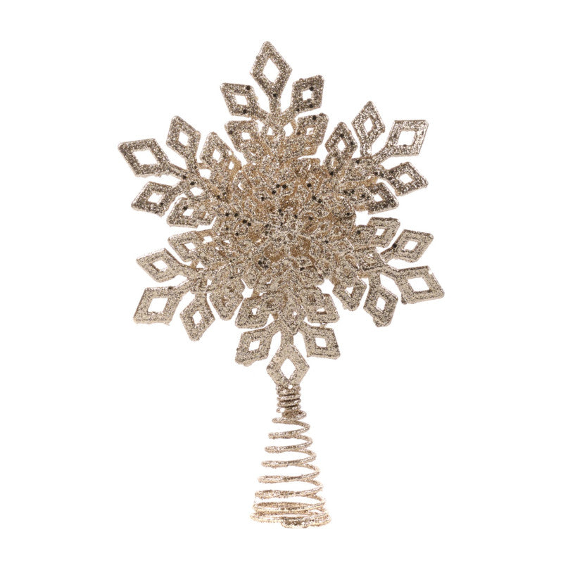 Met.Snowflake Tree Topper Champ 31Cm
