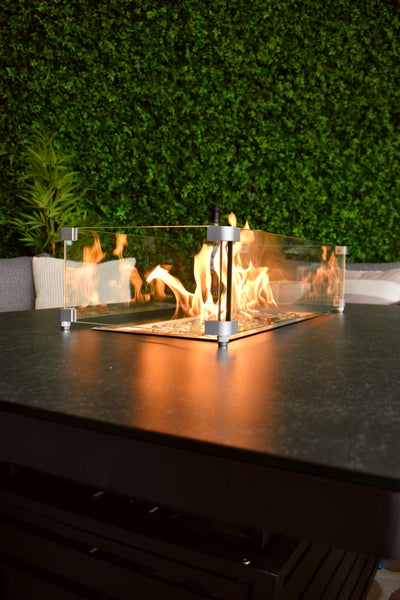 Porto L-Corner Firepit Suite - ORDER INSTORE ONLY .