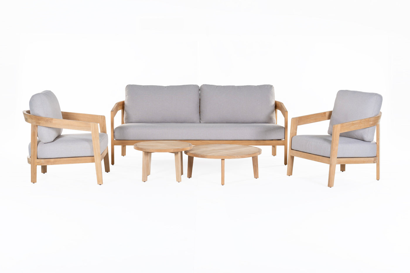 Lecce Sofa Set Teak Cushions Ecru