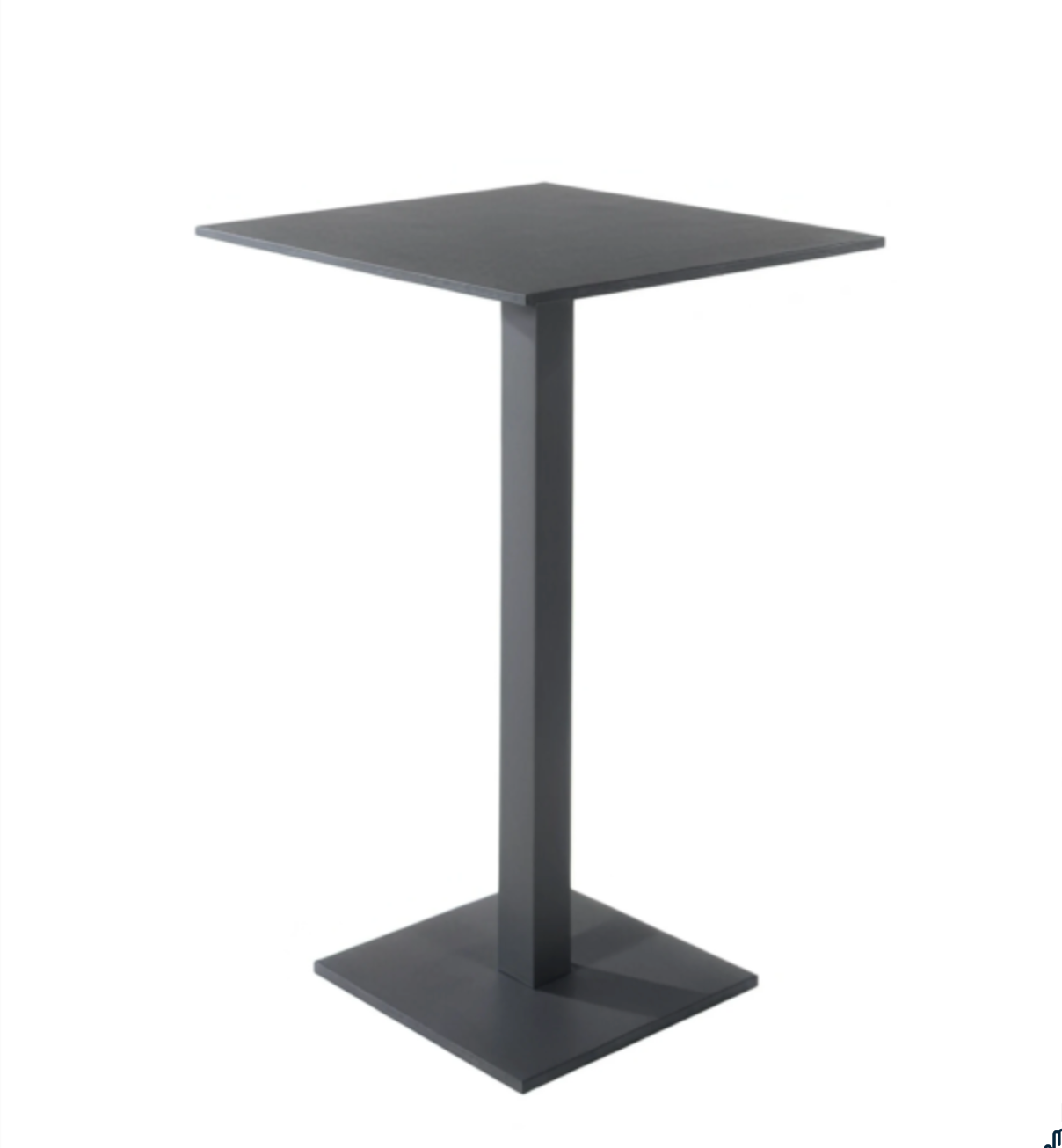 Prada bar table 70 x 70 alu charcoal