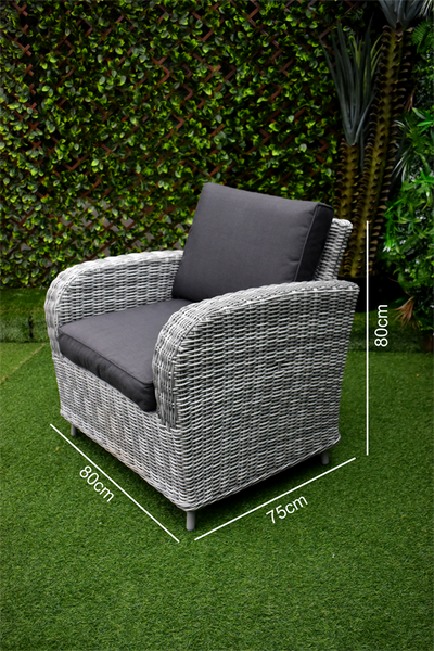 Tuscany 5 Piece Sofa Suite - Charcoal-ORDER INSTORE ONLY