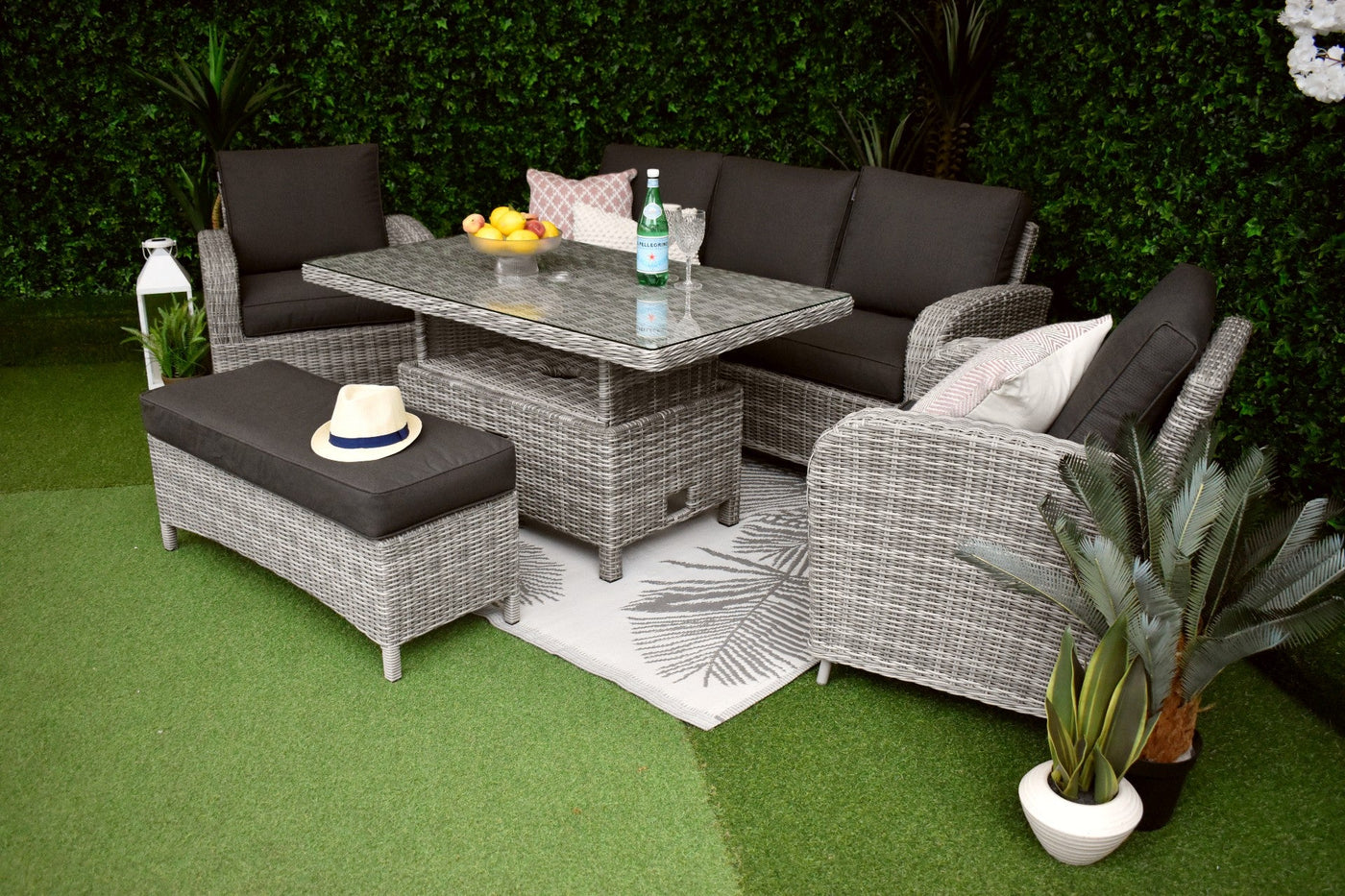 Tuscany 5 Piece Sofa Suite - Charcoal-ORDER INSTORE ONLY