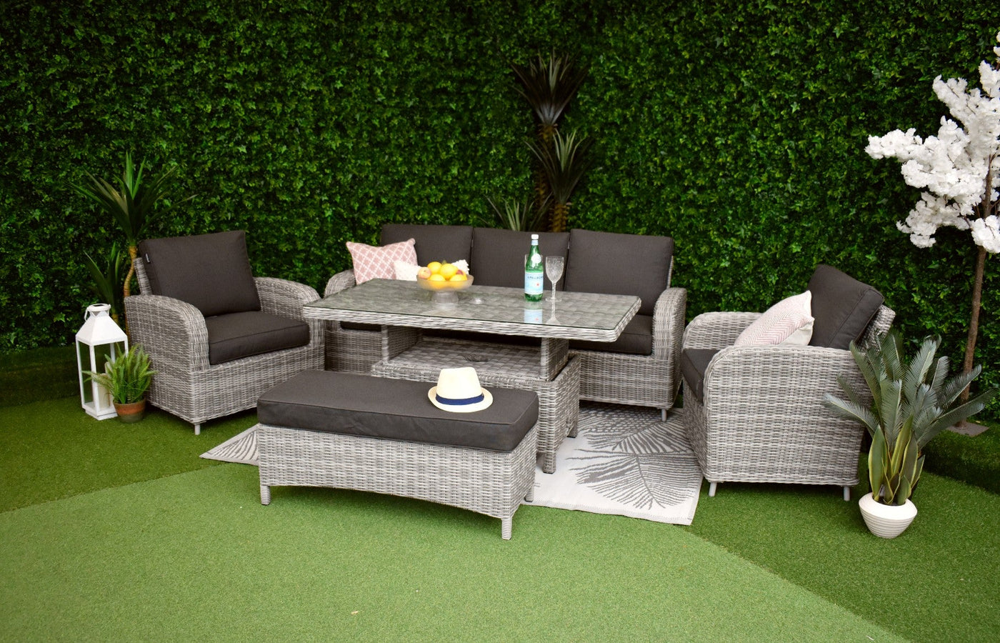 Tuscany 5 Piece Sofa Suite - Charcoal-ORDER INSTORE ONLY
