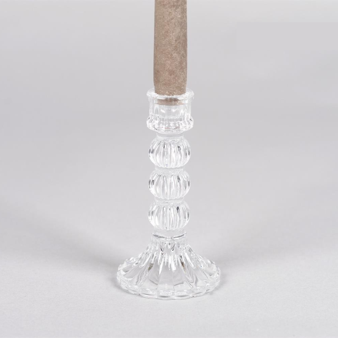 Crinoline - Glass Taper Holder - Ø8xH15cm