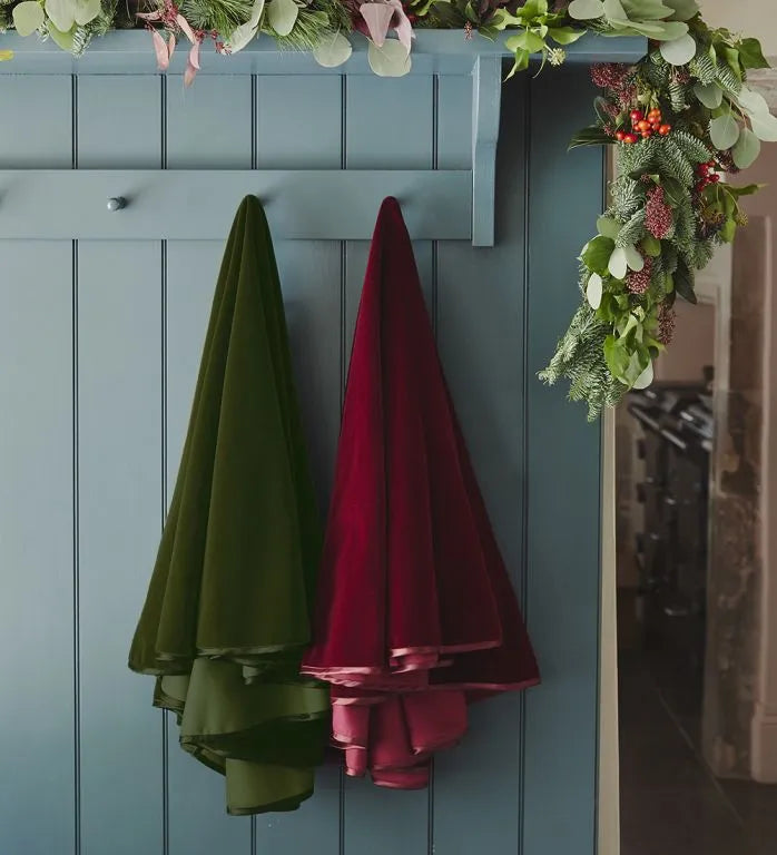 Velvet tree skirt green 120cm